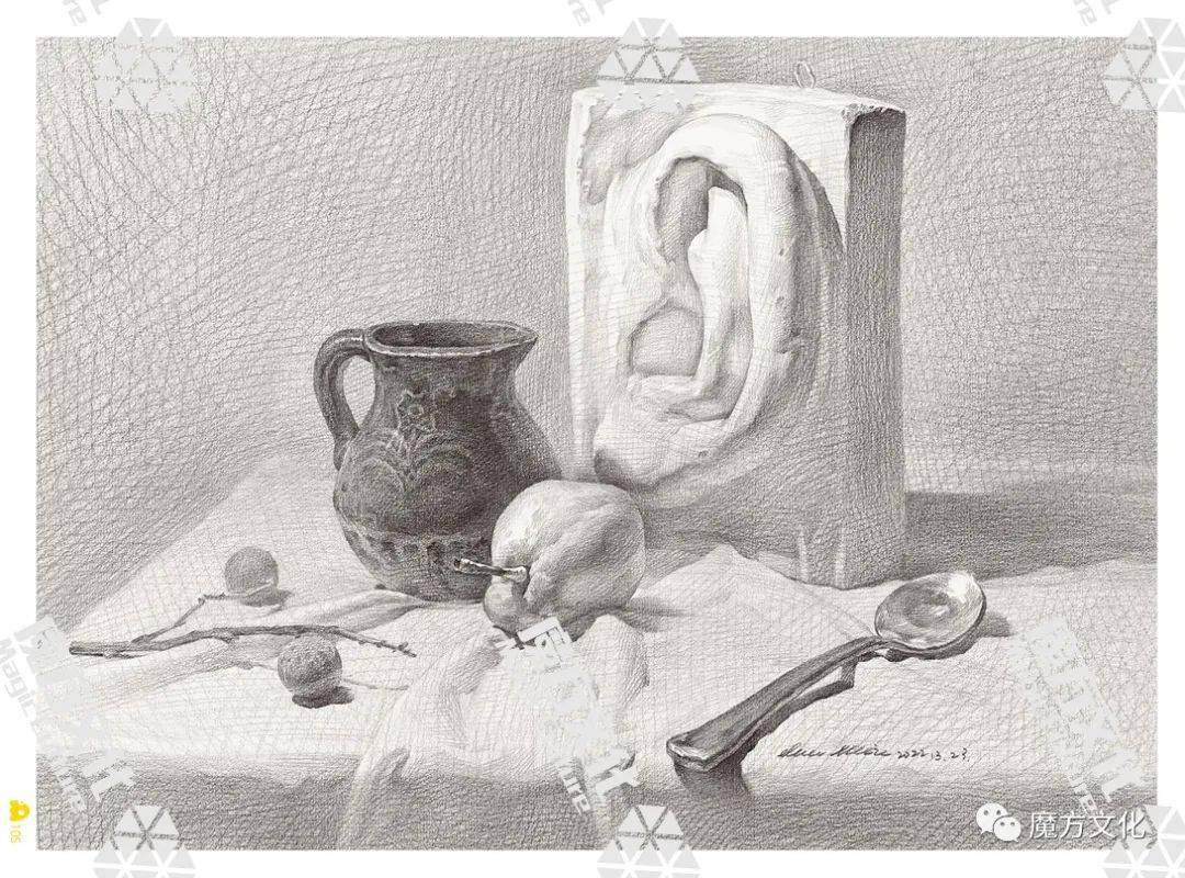 《绝对山东素描静物》顾伟-2022——核心体系,高分魔版.