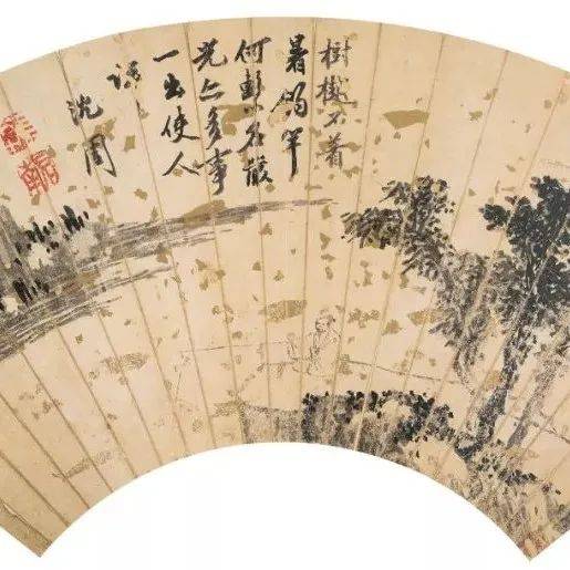 古代扇画:一种游走的优雅艺术_扇面_扇子_沈周