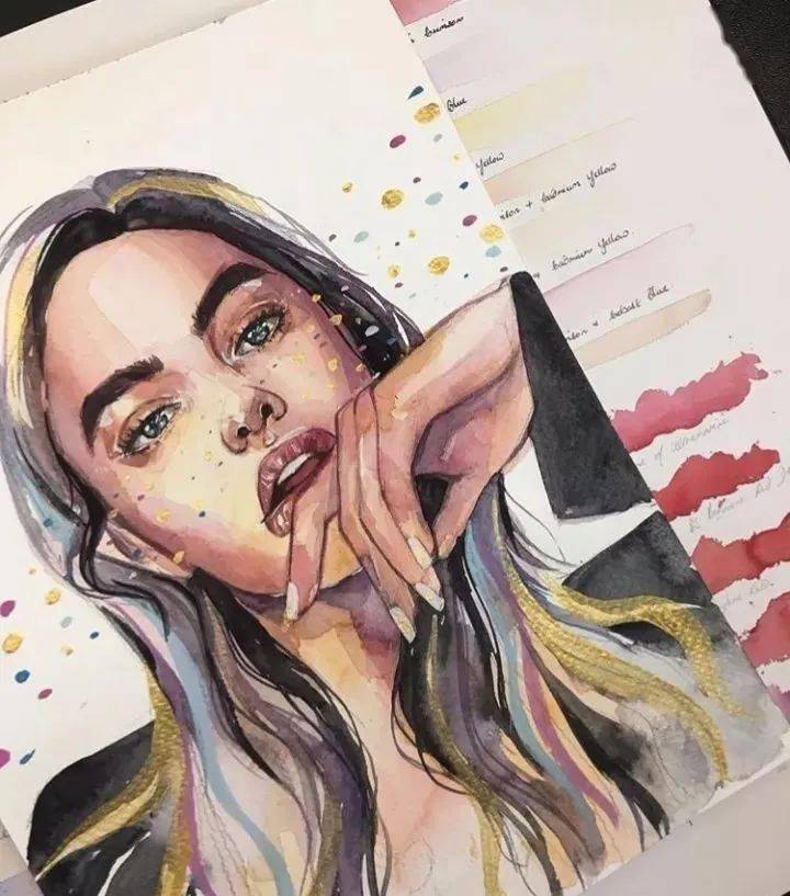 美水彩,斩获74万粉丝的,ins爆火的美少女网红插画师_humid_peach_人物