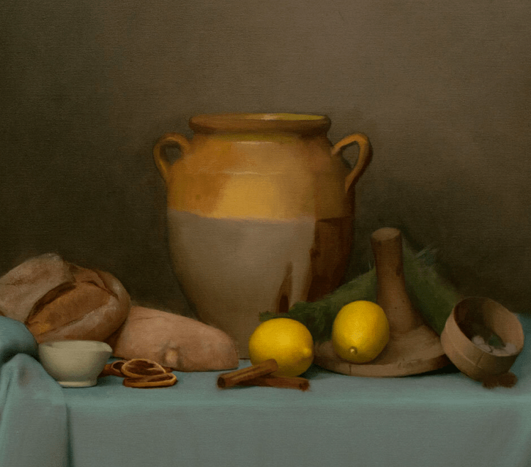 细腻的光影，古典现实主义艺术特征，静物与人物油画作品欣赏_西
