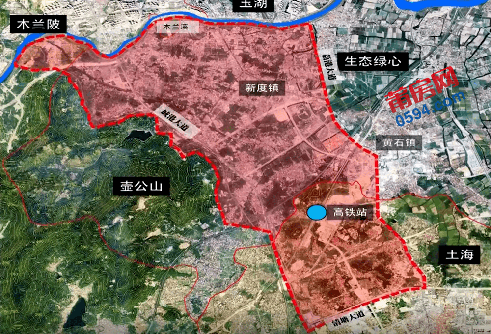 高铁新城示意图▲新度镇土地综合整治试点项目▲高铁新城城市规划