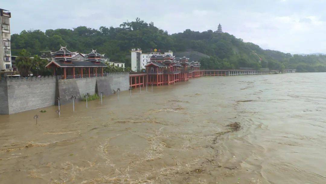 受强降雨影响漳平市境内九龙江超警戒水位174米