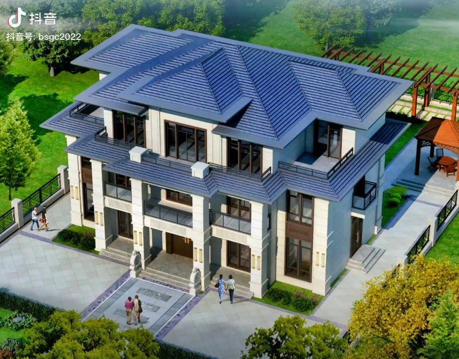 下一步园林配套别墅设计 农村自建别墅 建房图纸_贺府_盐源县_配套