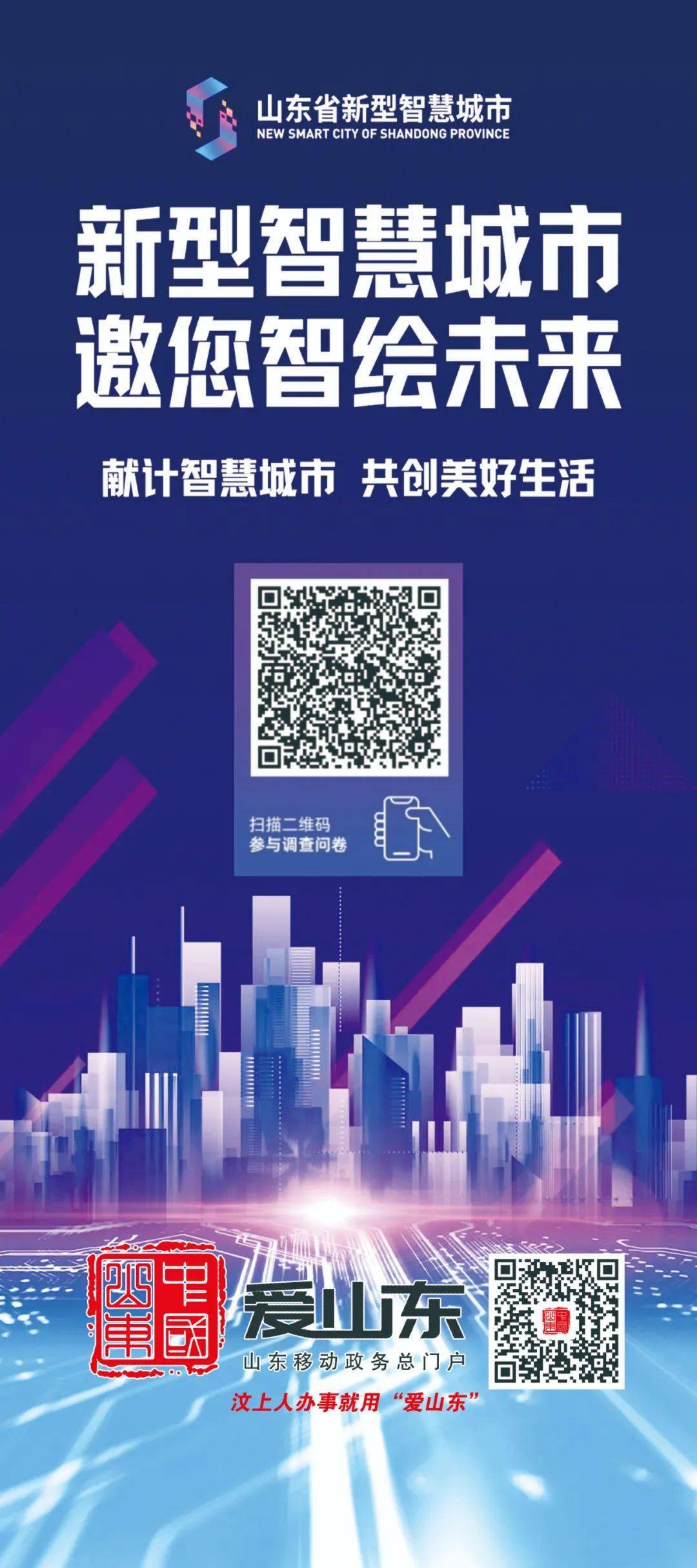 山东省新型智慧城市问需于民及满意度测评期待您的参与