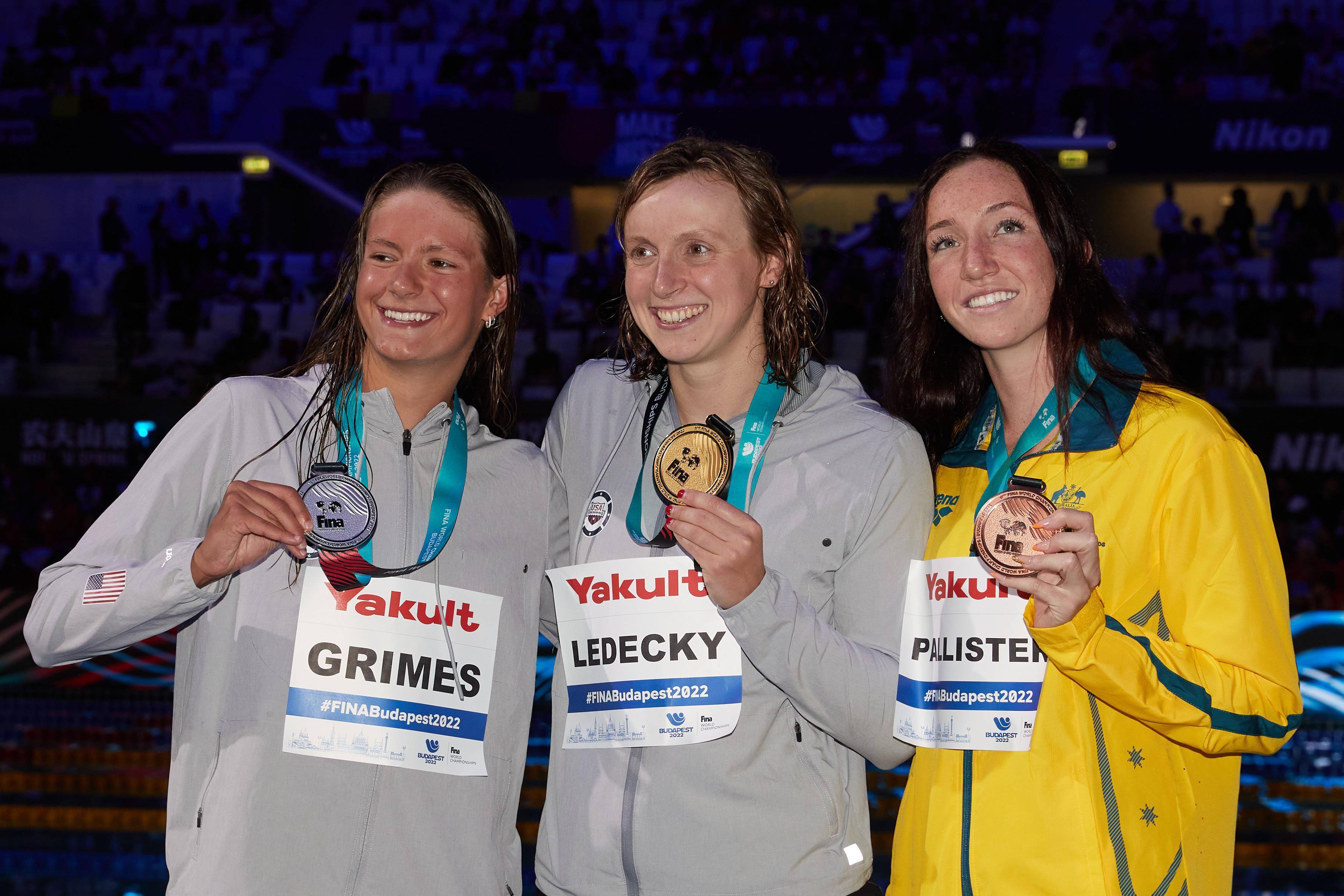 游泳世锦赛美国选手包揽女子1500米自由泳冠亚军