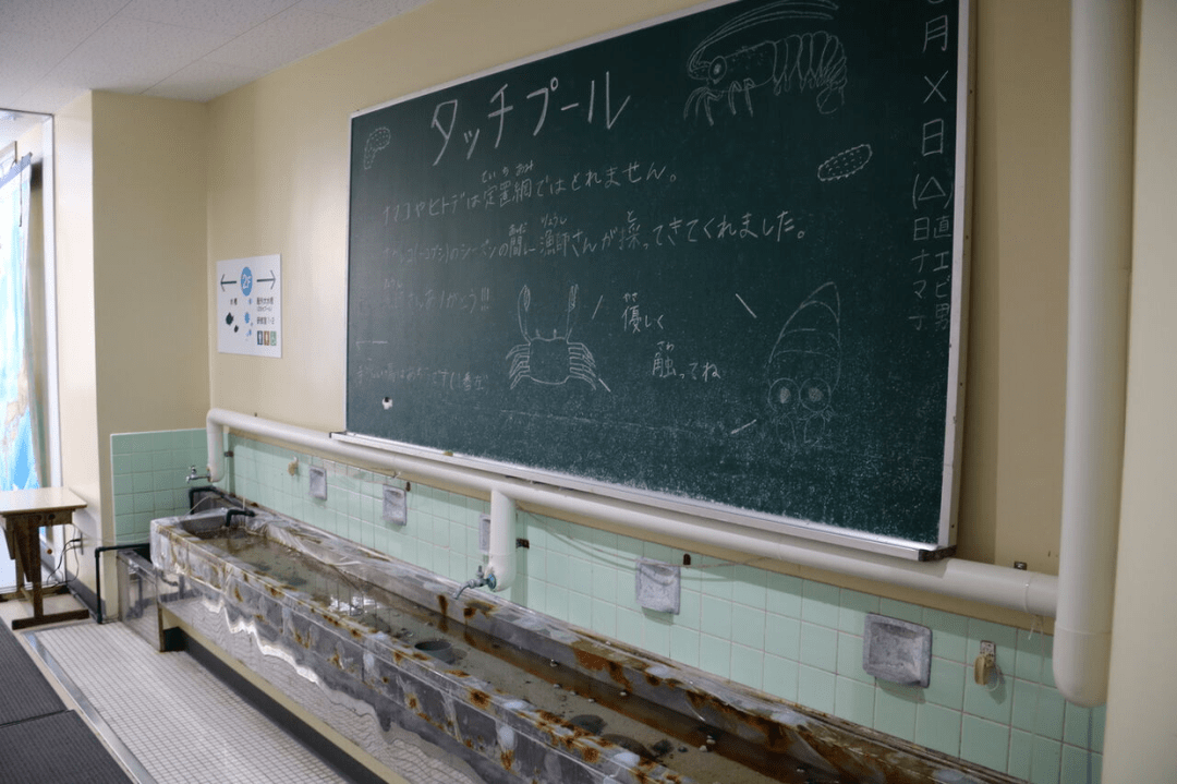 馆方还贴心地保留了日本学校黑板的传统,在右侧写着今日的值日生信息.