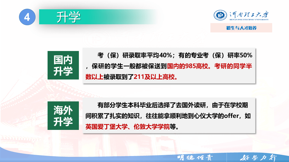 國家獎學金為8000元/生/年;學校孫越崎優秀學生獎學金分為1500元/生