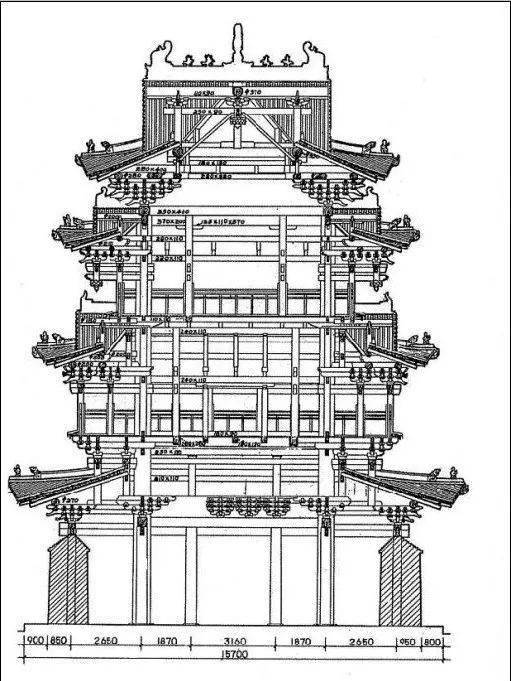 岳阳楼建筑代表结构图图片