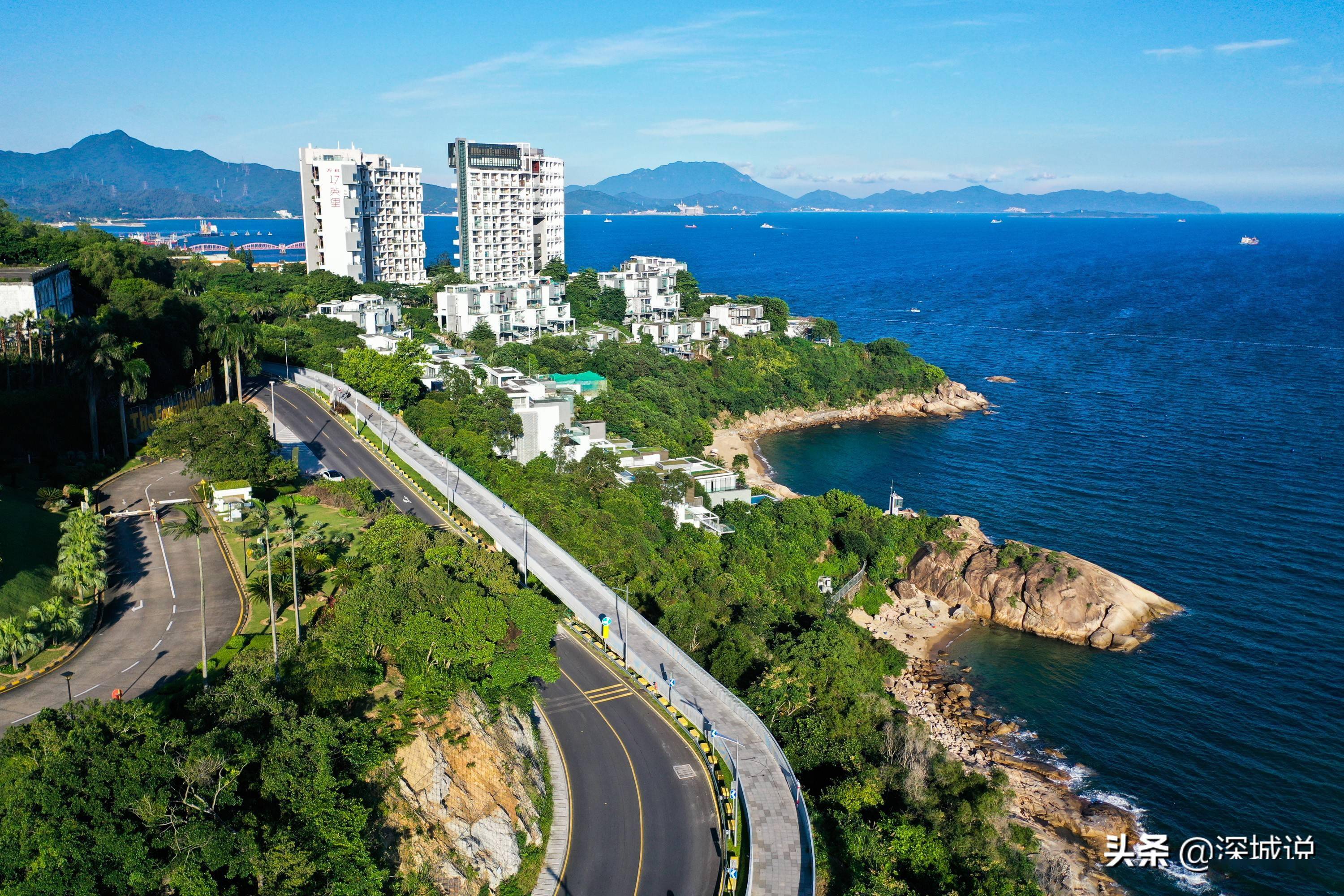 阳光正好,自驾去海边,修葺一新的深葵路太美了_美景_深圳_公路