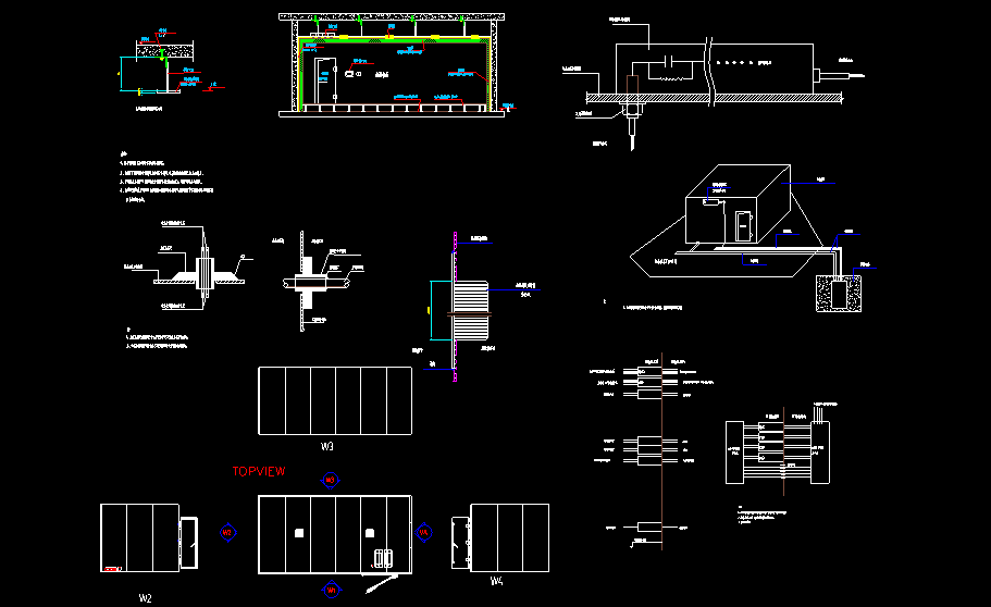屏蔽机房与普通机房安装大样图cad格式