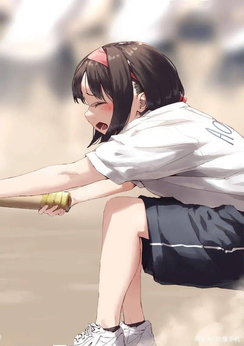 日本绘画师笔下「运动中的日本女高中生」,二次元美少女香汗直流_投球