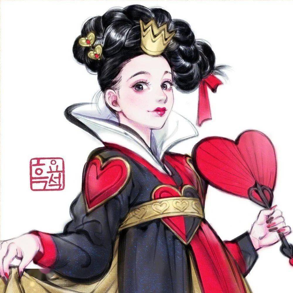 库伊拉·狄薇让来自韩国女画师wooh nayoung带你"领略"一把迪士尼的