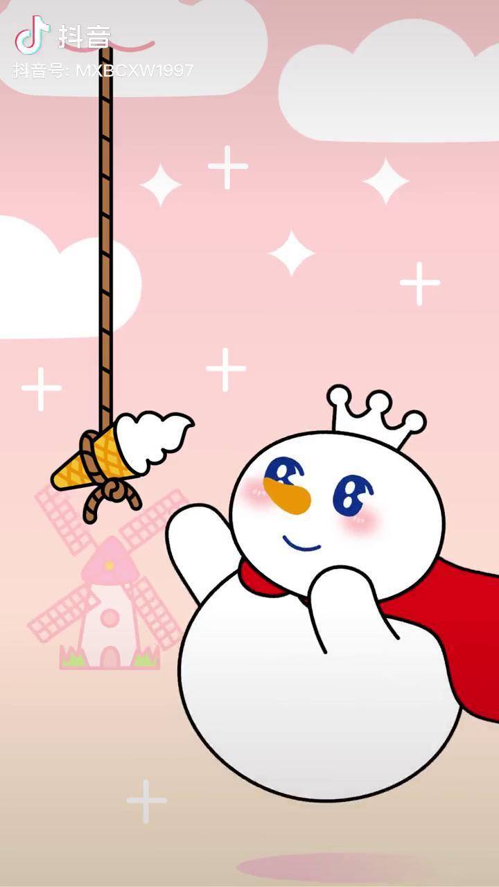 从左边吹吹气帮雪王拿到冰淇淋互动冰淇淋可爱轻漫计划