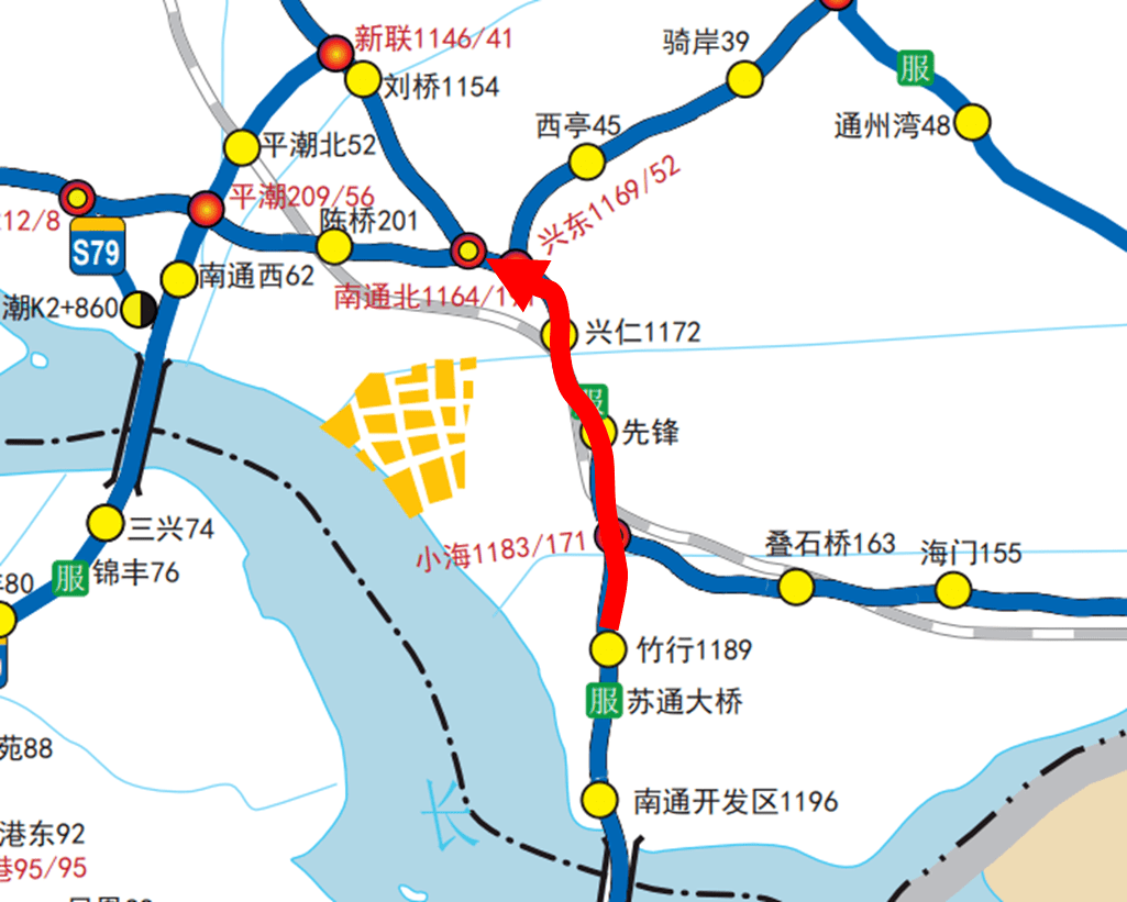 7月10日早6時—8月13日晚6時g15瀋海高速公路竹行互通至南通北樞紐段