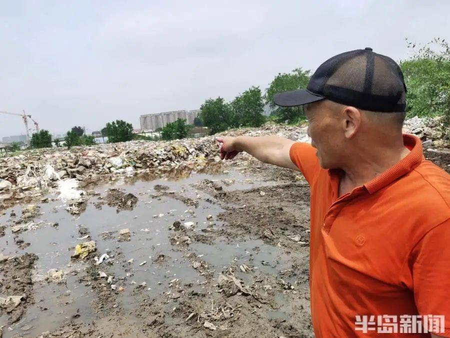 垃圾山3年未清理汙水倒灌蝦池膠州一養殖戶損失慘重