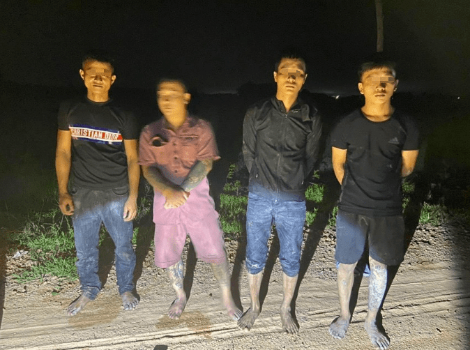 4名中国人欲从越南偷渡到柬埔寨被捕