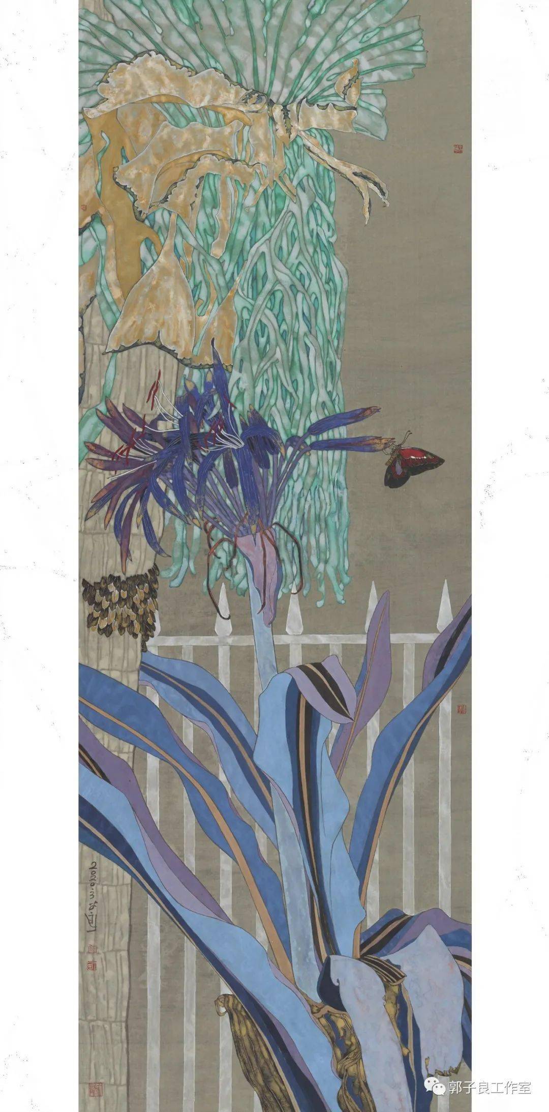 郭子良工笔重彩花鸟画张张精彩