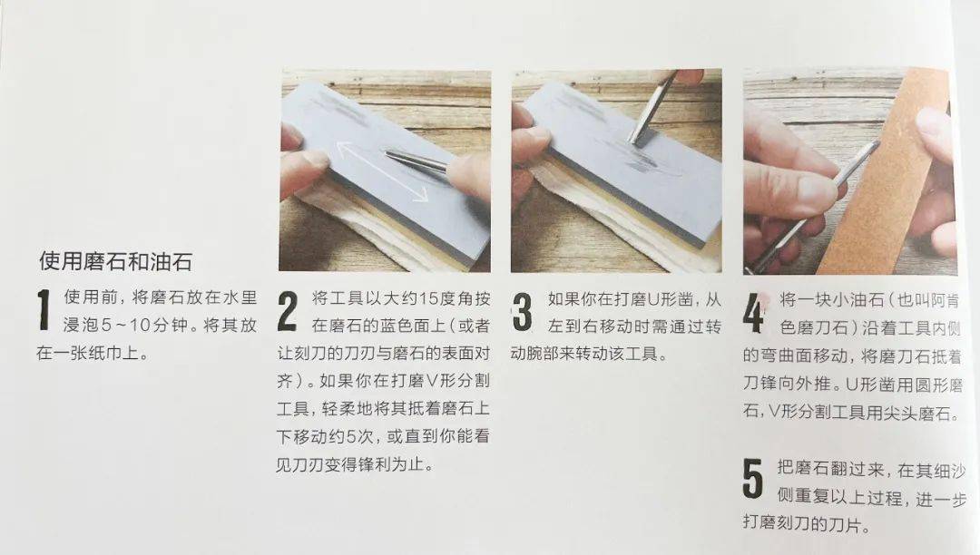 版画的基本工具和材料——雕刻工具及其护理_刻刀_平刃刀_方口