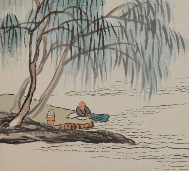 齐白石山水画中的点景小人好有趣
