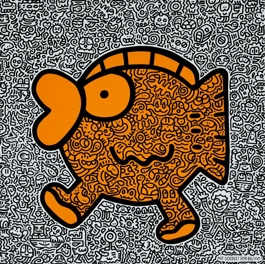现在,mr.doodle成为了继凯斯·哈林后最受欢迎的"涂鸦艺术家".