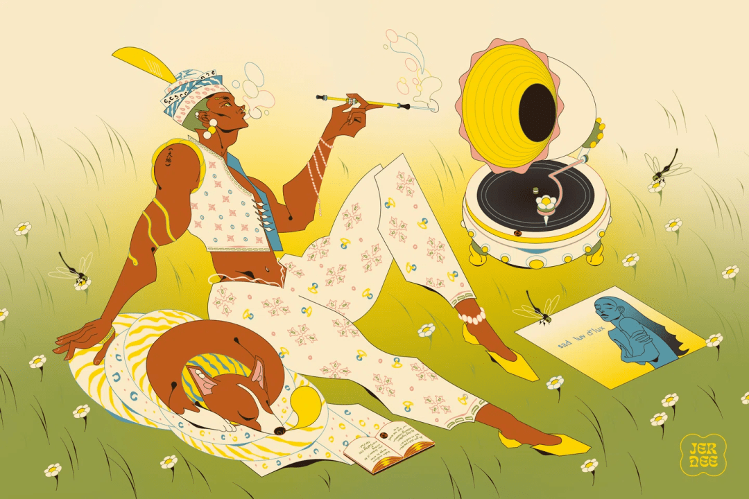 当dj转行插画师舞蹈插画成为一种新流派