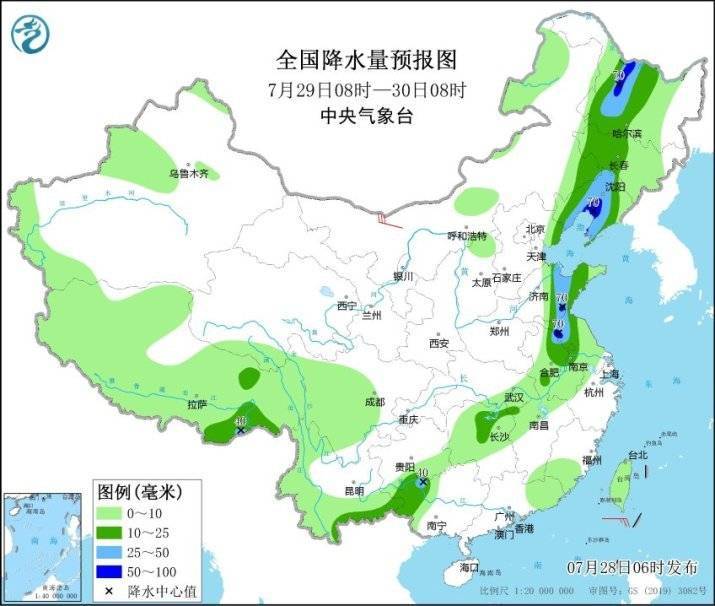 中央气象台：雨带东移北抬影响东北地区 30日前后南方高温将有所缓解