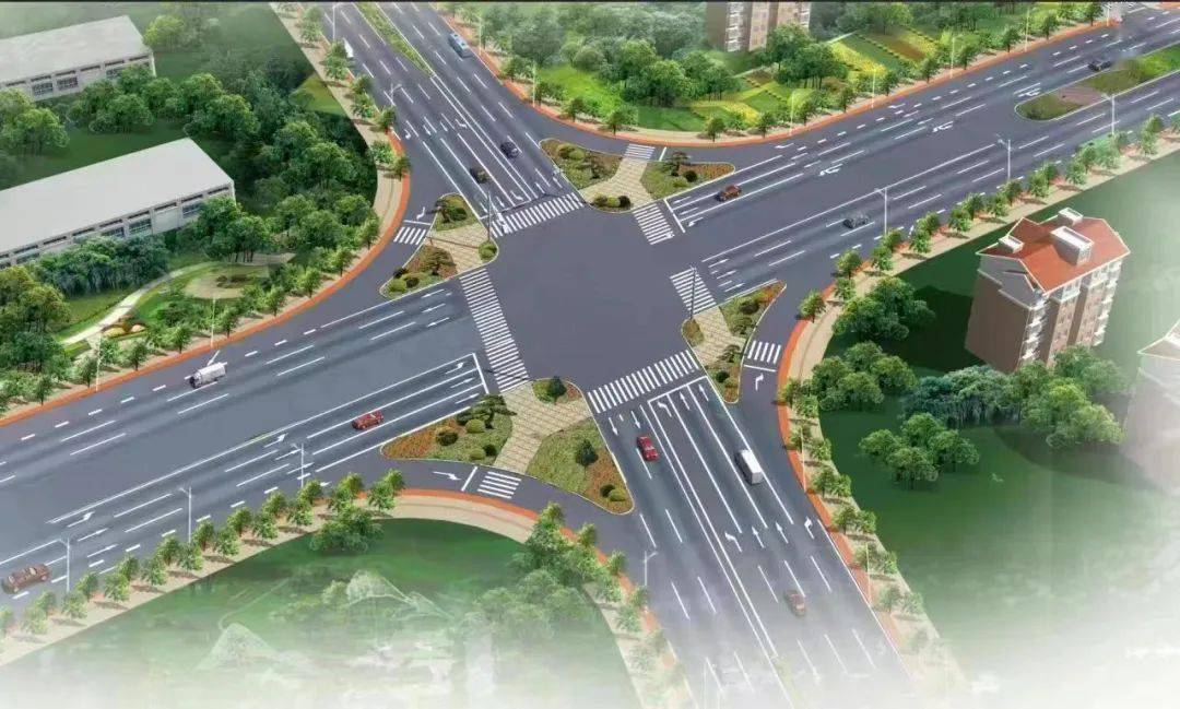 白城365交通渠化岛打造城市迷你小花园