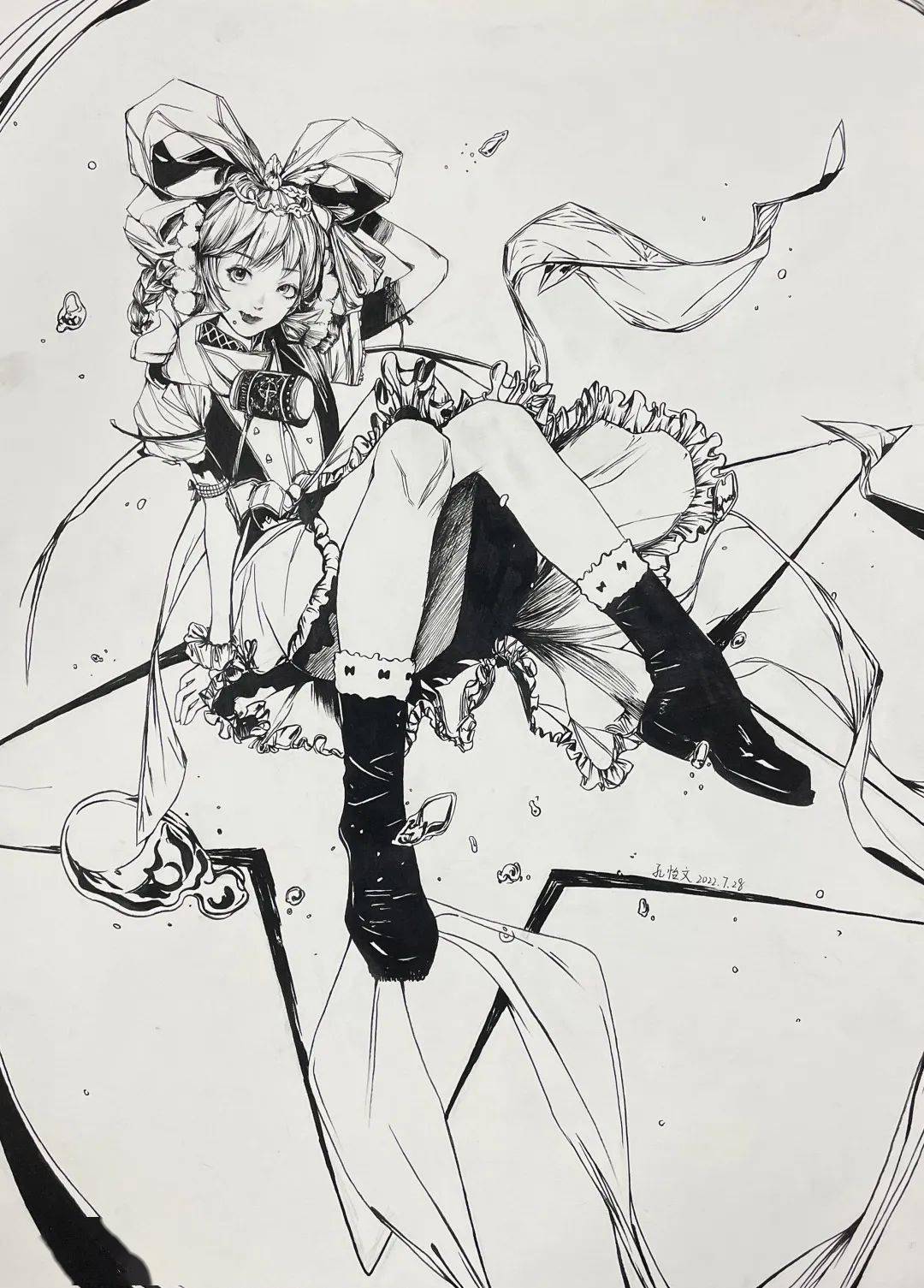 快看这些美术生的动漫速写作品一下子击中了我的心巴