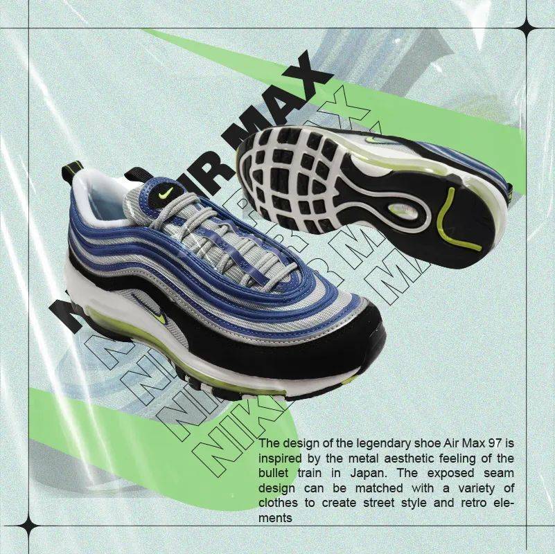 发售| Nike Air Max 97 OG「Atlantic Blue and Voltage Yellow」蓝绿拼