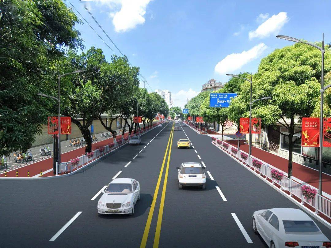 百色城区这几条人行道将改造提升效果图惊艳了