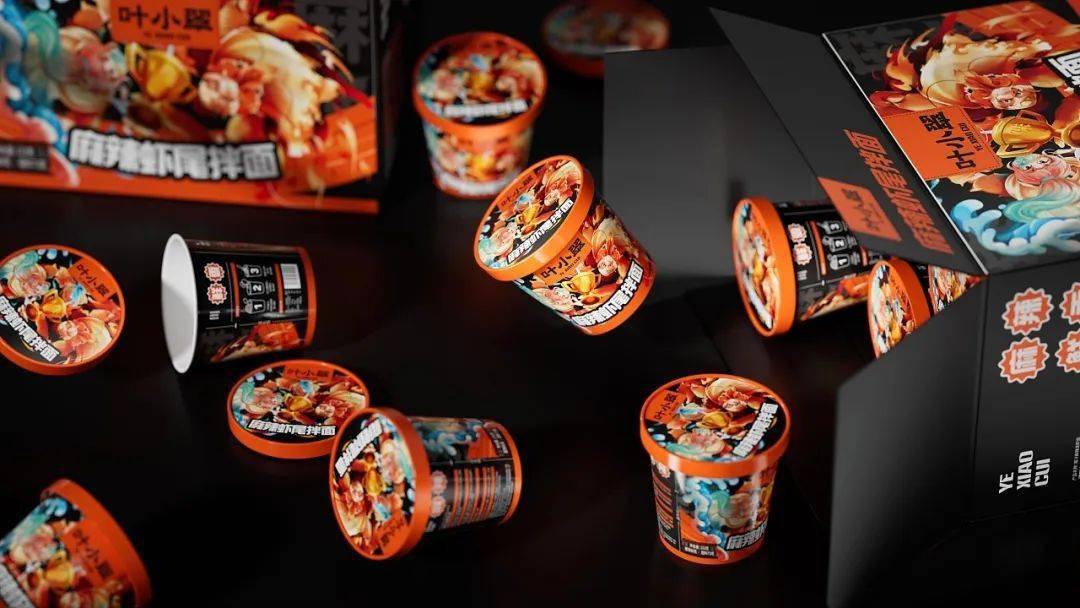 国风小龙虾泡面包装设计,就是帅!_高树_叶小翠_系列