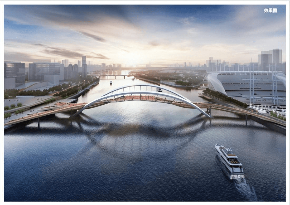 海心桥：创新技术铸就广州新地标 形成滨水热点网络