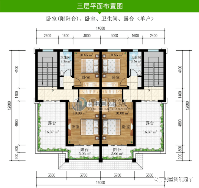 6套双拼别墅,大气实惠造价低,兄弟俩合建一栋,又省钱又有面子_那农村