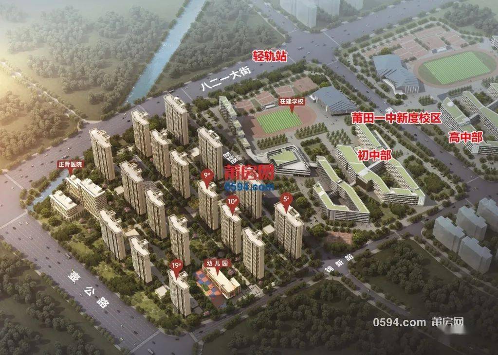 174万学位初中部完工莆田一中两大校区航拍