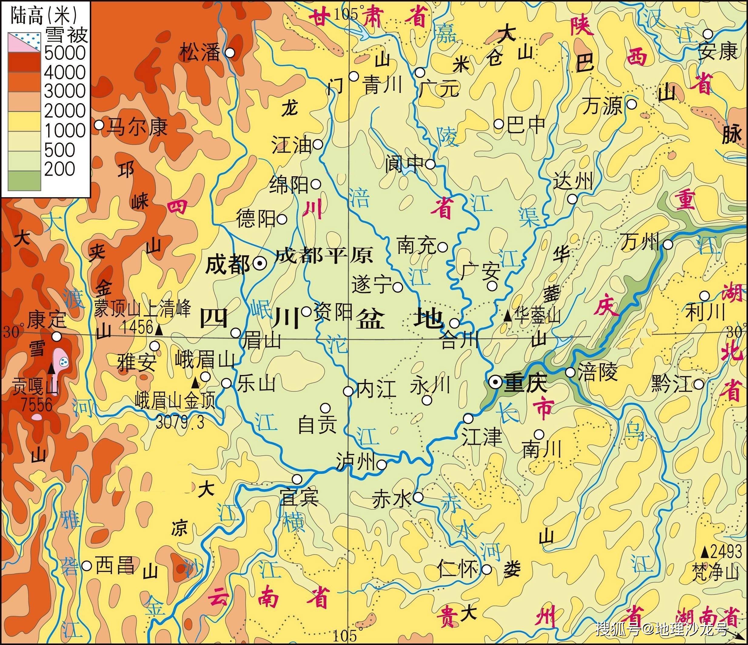 四周高中部低的盆地地形,使四川盆地成为我国当下最热的地区