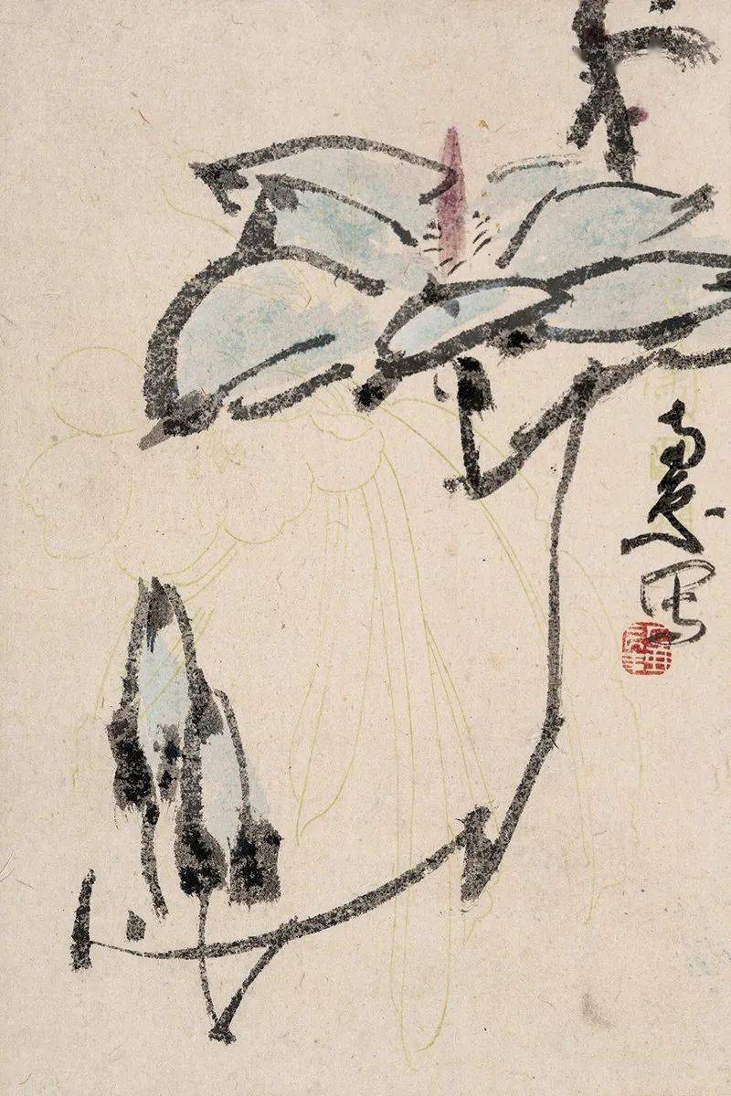 国画玉兰迎春_吴昌硕_辛夷_生命力