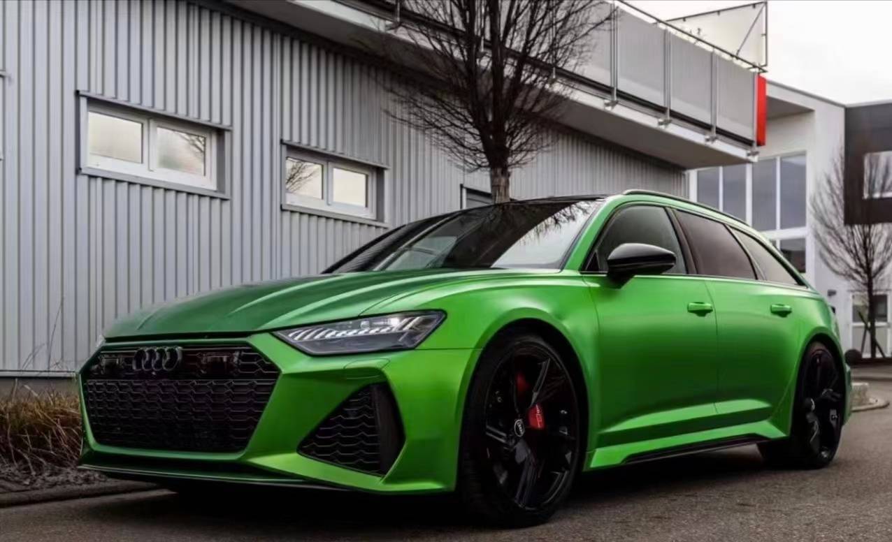 奥迪rs6易玛改色膜魔焰绿,个性的绿色