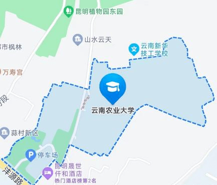 云南农业大学本部地图图片