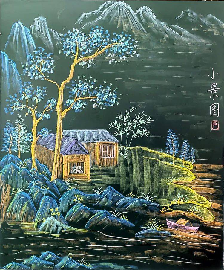 这么好看,粉笔画的!_图片_稿费_高邮