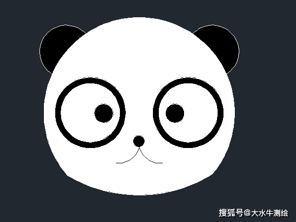 测绘cad丨cad如何画熊猫?