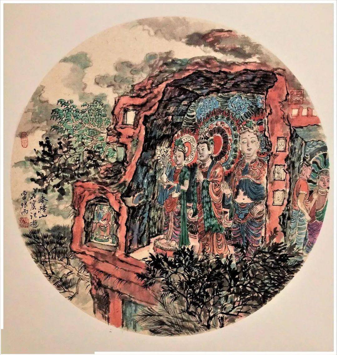 结合前期甘南藏区寺庙红墙系列,所以在画南郭寺,玉泉观时我秉承这一