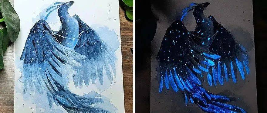 画一送一,这夜光效果简直太神奇了!_画法_绘画_教程