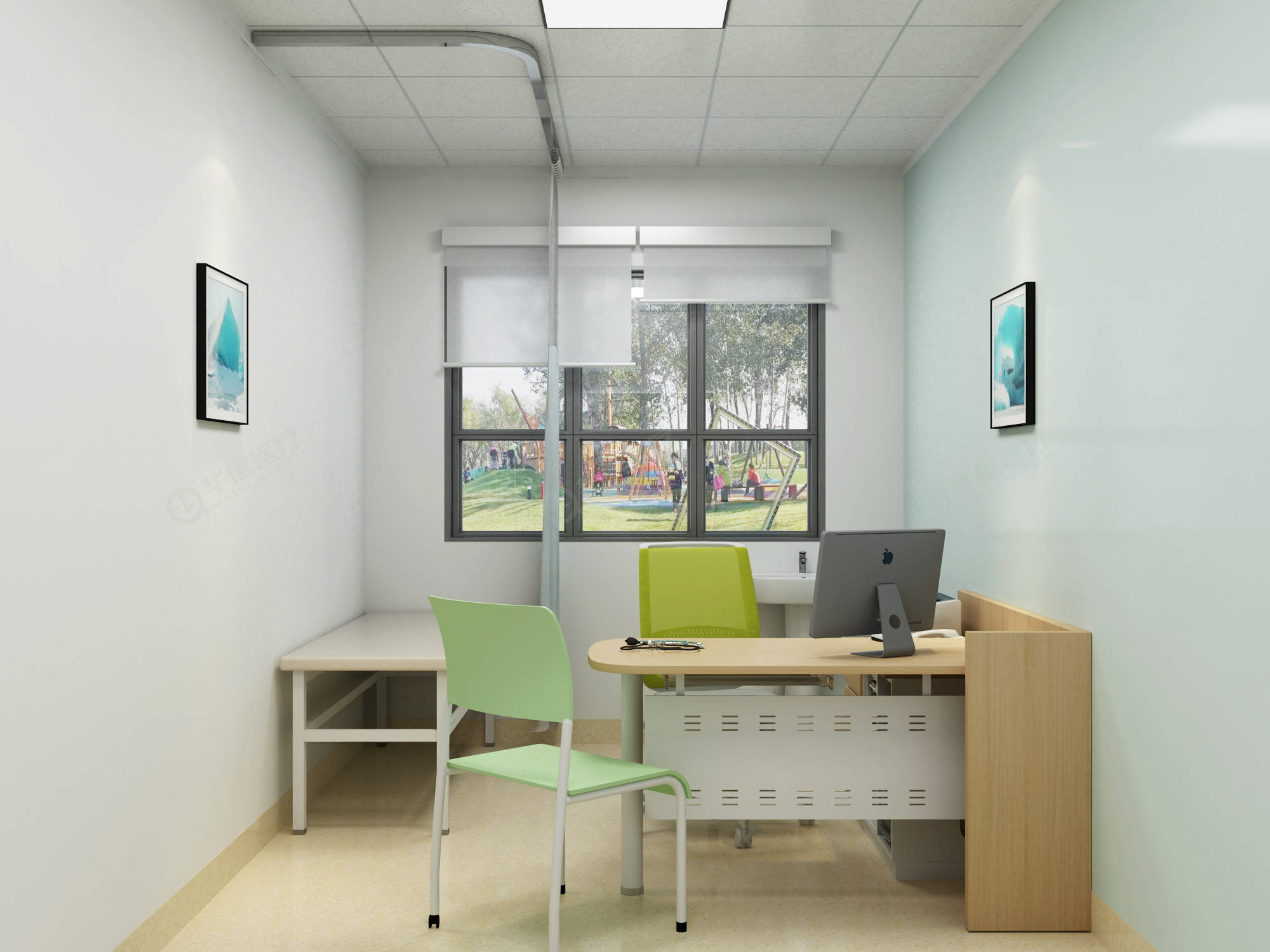 新型医生诊断桌_医疗_现代医院_患者