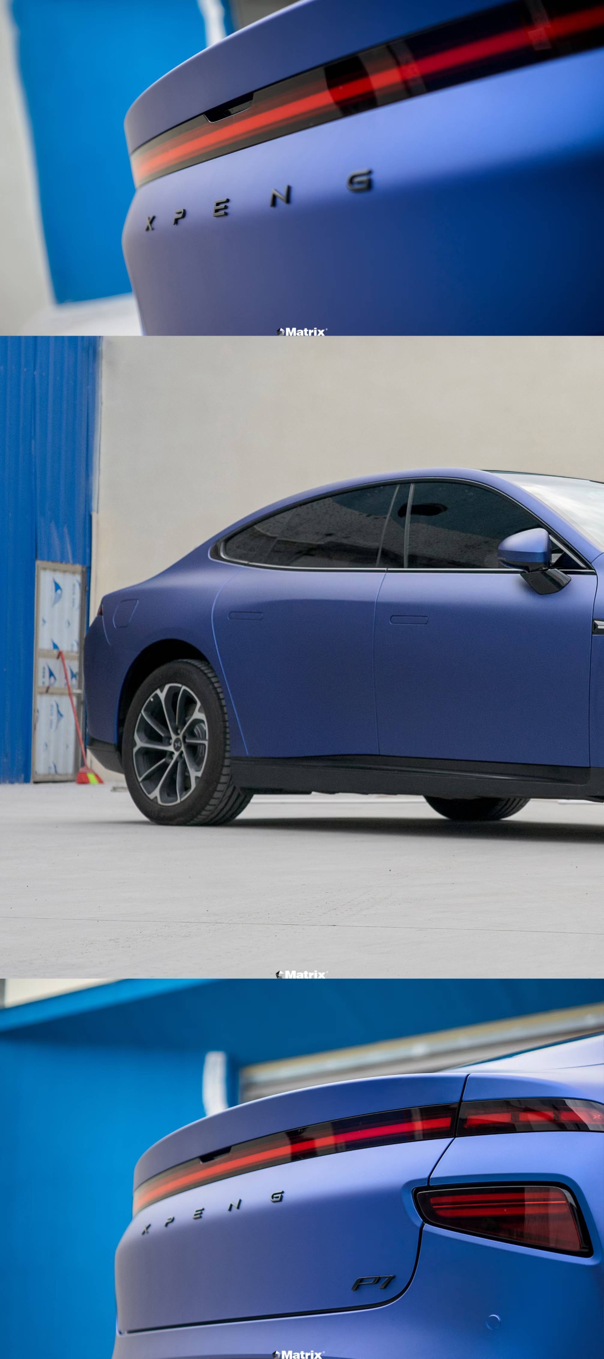 小鹏p7矩阵改色膜电光海军蓝,象征永恒,美丽与安详_搜狐汽车_搜狐网