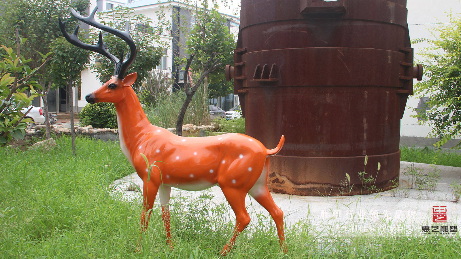 玻璃钢仿真梅花鹿动物雕塑_夫妻_吉祥_鹿是
