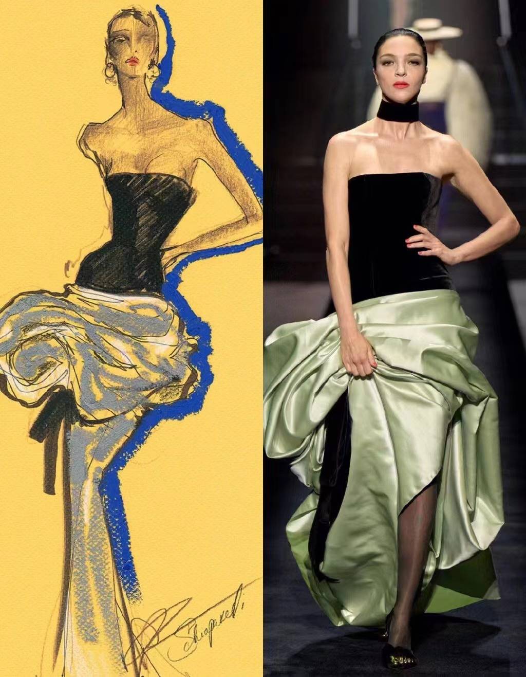 服装设计| 手绘稿_碰撞_来源_对比色