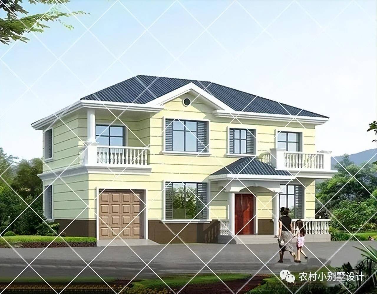 25套带车库二层农村别墅,第3第5套建的人最多,最后一套颜值最高_生活