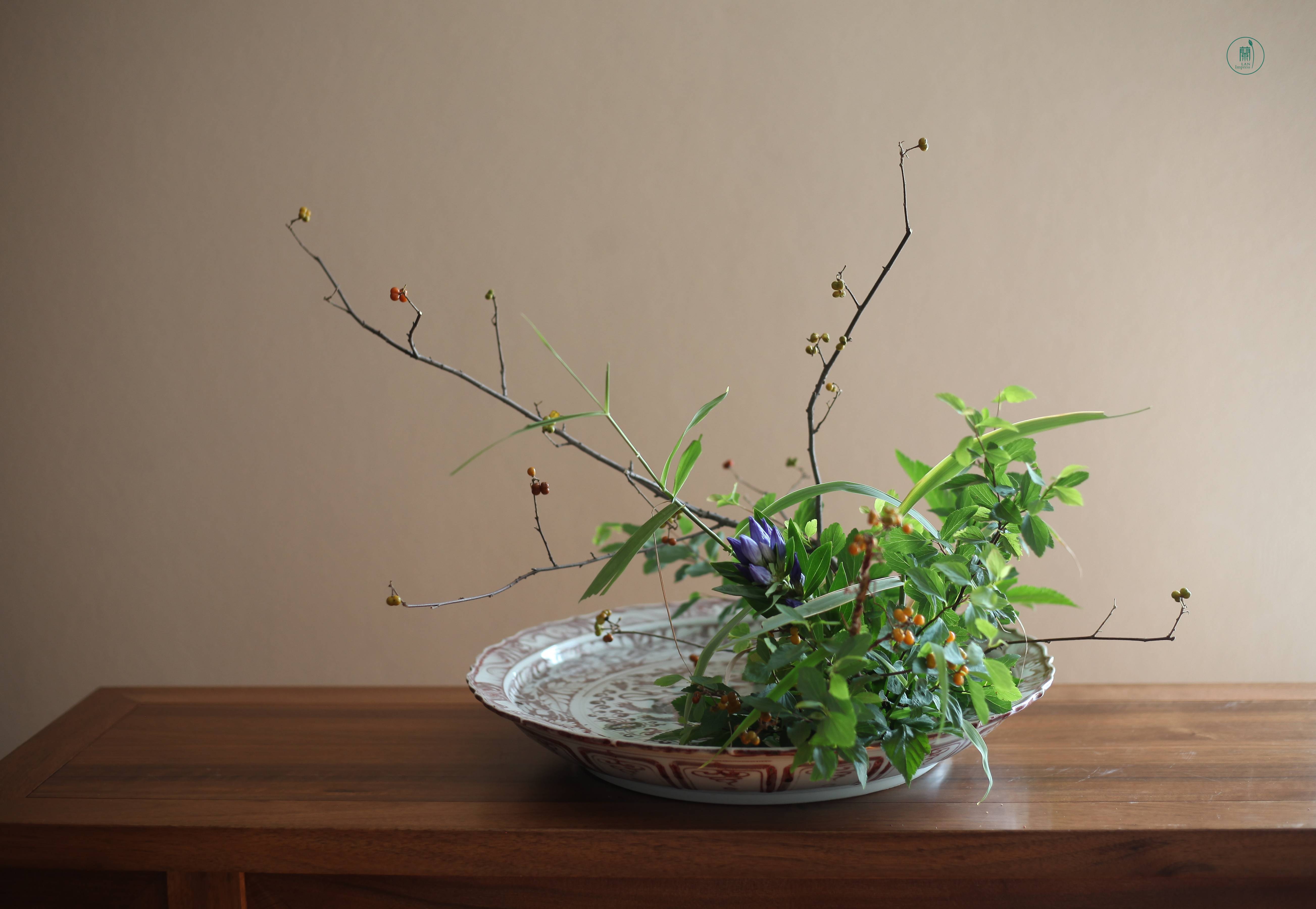 西安小原流花道培训|秋意花道的表达