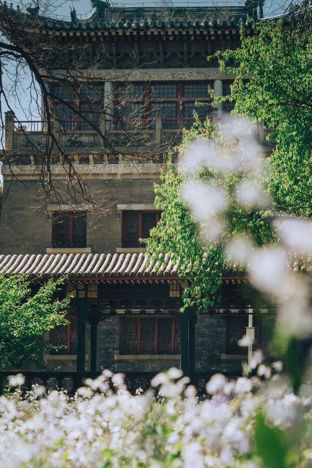 后来并入北师大的辅仁大学,走在爱国运动的前线,校园里的礼堂与"一二