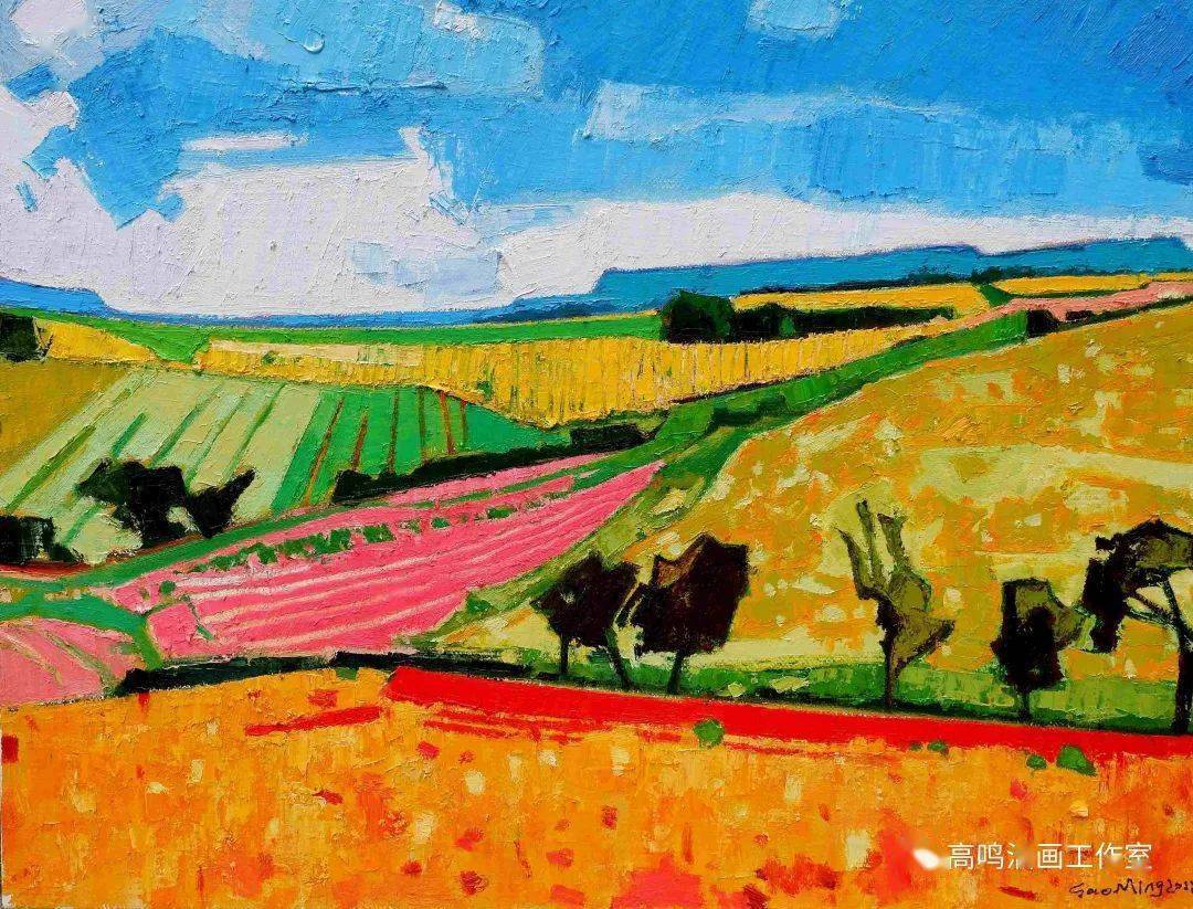 2022 高鸣 油画新作_cm_安徽省_野草